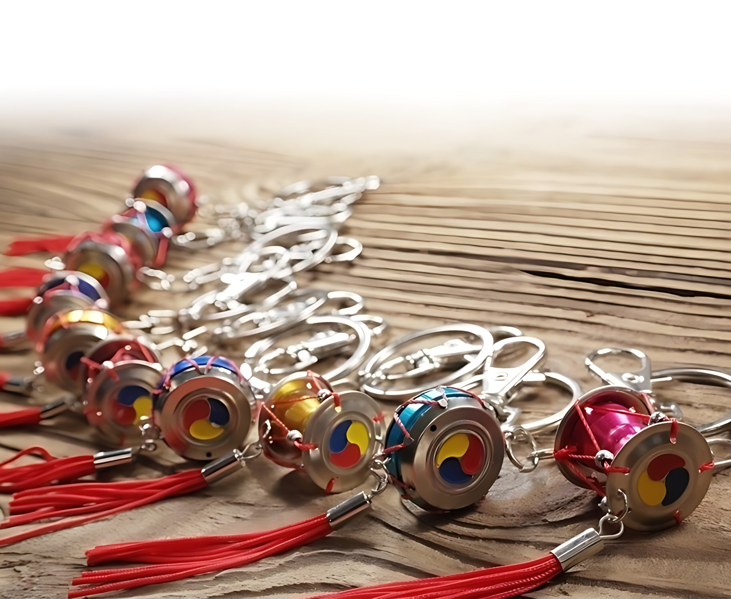 "meta_description": "Discover Korean souvenirs with this 10-piece Bukjanggu Keychain Set. Perfect keepsakes!",