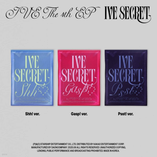 IVE – The 4th EP: IVE SECRET [Random 1 out of 3 Versions] - Girl Group