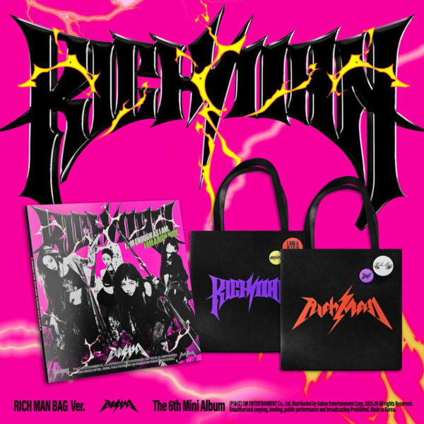 aespa - 6th Mini Album: Rich Man [RICH MAN BAG Ver.][Random 1 out of 2 Versions] - Girl Group