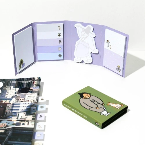 K-Heritage Everyone’s Daily Life 4-Fold Sticky Notes - Collectibles & Memorabilia - View 1