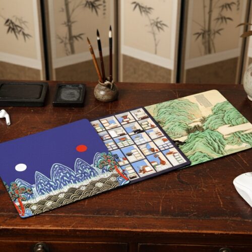 Korea Joseon Painting Leather Mouse Pad - Life Products