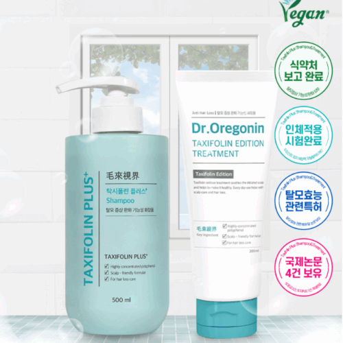 Dr.Oregonin Taxifolin Shampoo 500ml / Taxifolin Edition Treatment 200ml Hair Loss Care Set - Cosmetics