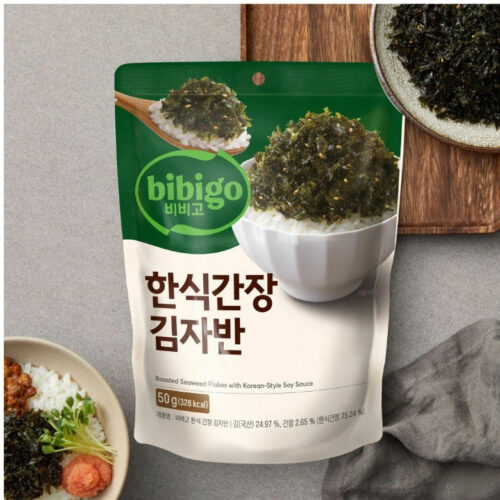 Bibigo Korean Soy Sauce Roasted Seaweed Flakes 50g × 2 Packs