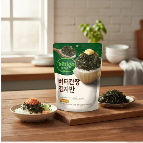 Bibigo Butter Soy Sauce Roasted Seaweed Flakes 50g × 2 Packs