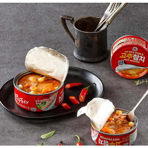 Sajo Hot Pepper Tuna 85g - Korean Spicy Chili Tuna