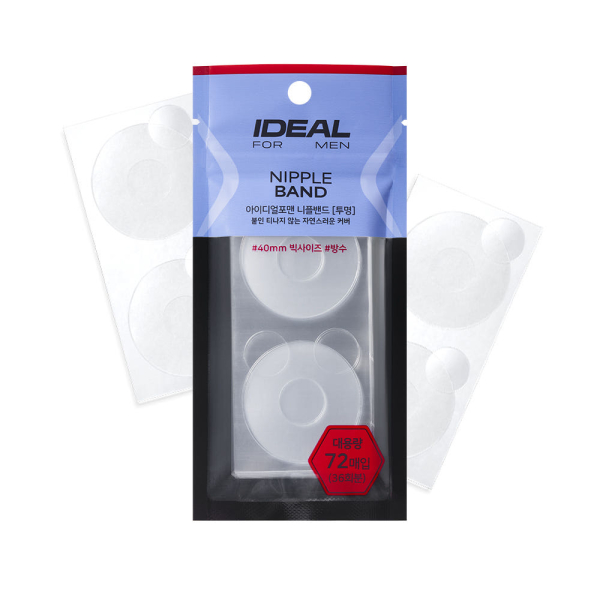IDEAL FOR MEN Nipple Bands Transparent 72-Pack