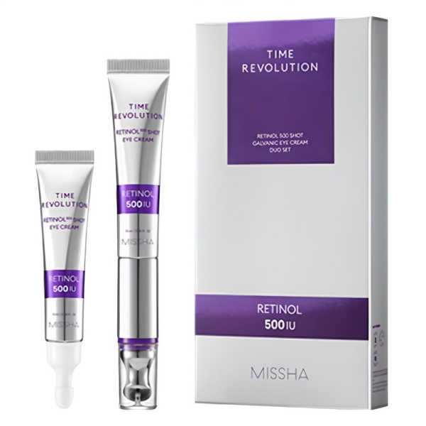 MISSHA Time Revolution Retinol 500 Shot Galvanic Eye Cream Duo Set 15ml+15ml