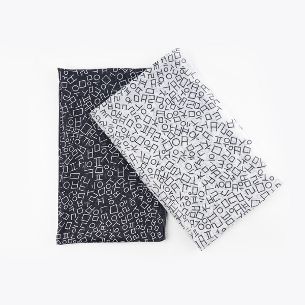 Korean Hangul Alphabet Pattern Muffler Scarf