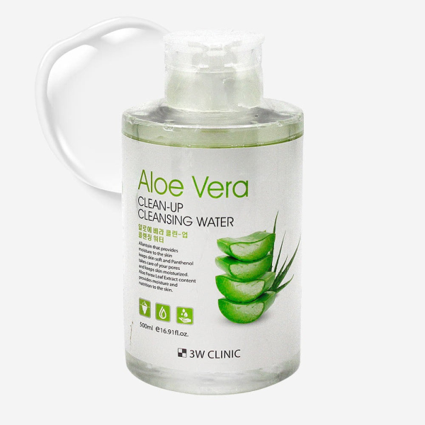3W CLINIC Aloe Vera Clean Up Cleansing Water 500ml