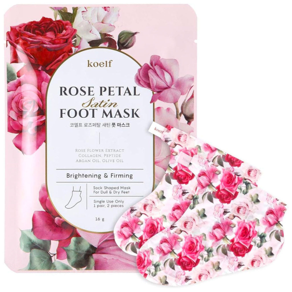 KOELF Rose Petal Satin Foot Mask 16g*5time supply