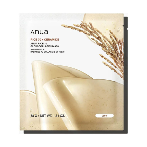 ANUA Rice 70 Glow Collagen Mask 4 sheets