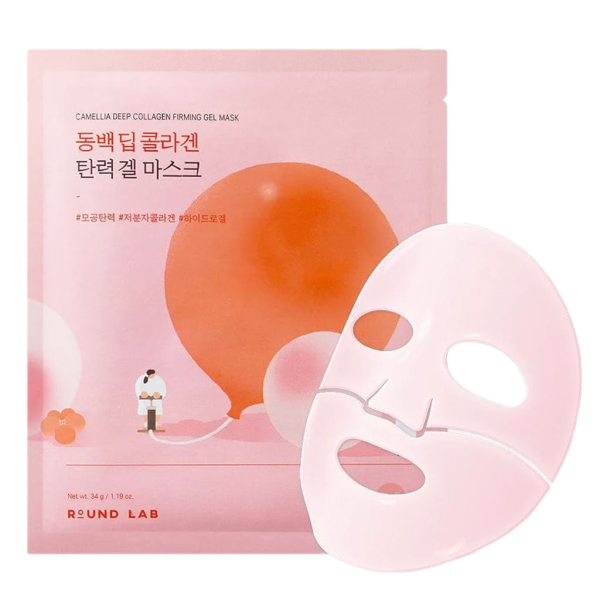 ROUND LAB Camellia Deep Collagen Firming Gel Mask 4 Sheets