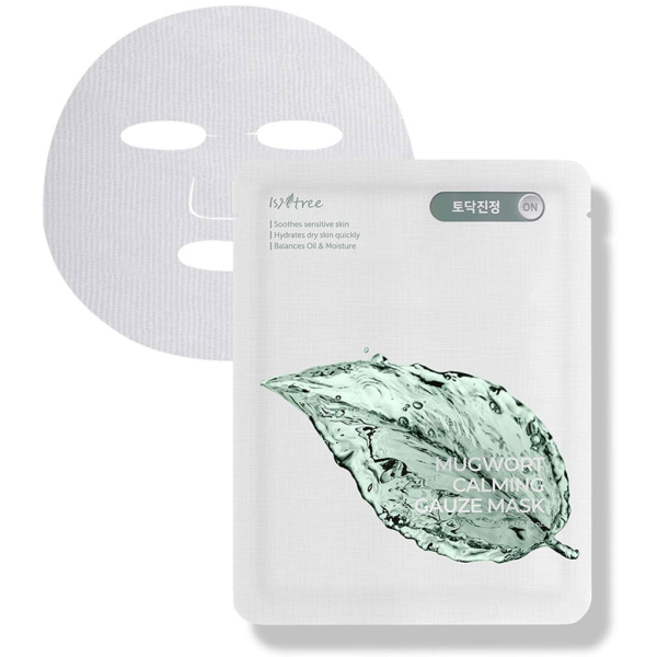 ISNTREE Mugwort Calming Gauze Mask 10 Sheets