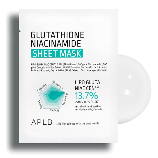 APLB Glutathione Niacinamide Sheet Mask 10 Sheets