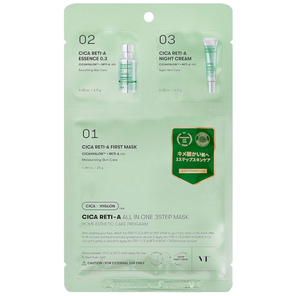VT COSMETICS Cica Reti-A All In One 3 Step Mask