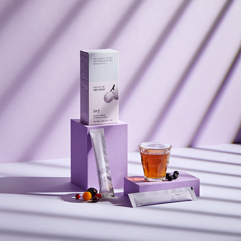 107 Aronia Vinegar Low Molecular Collagen 20g x 14 Packets - Image 3