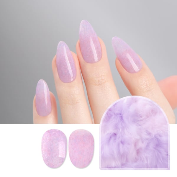 Jello Jello Knit Glitter Gel Nail JS-08 Angora Purple 10ml